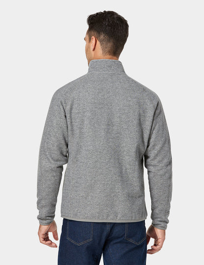 (Open-box) Men's Heated Fleece Jacket - Flecking Gray