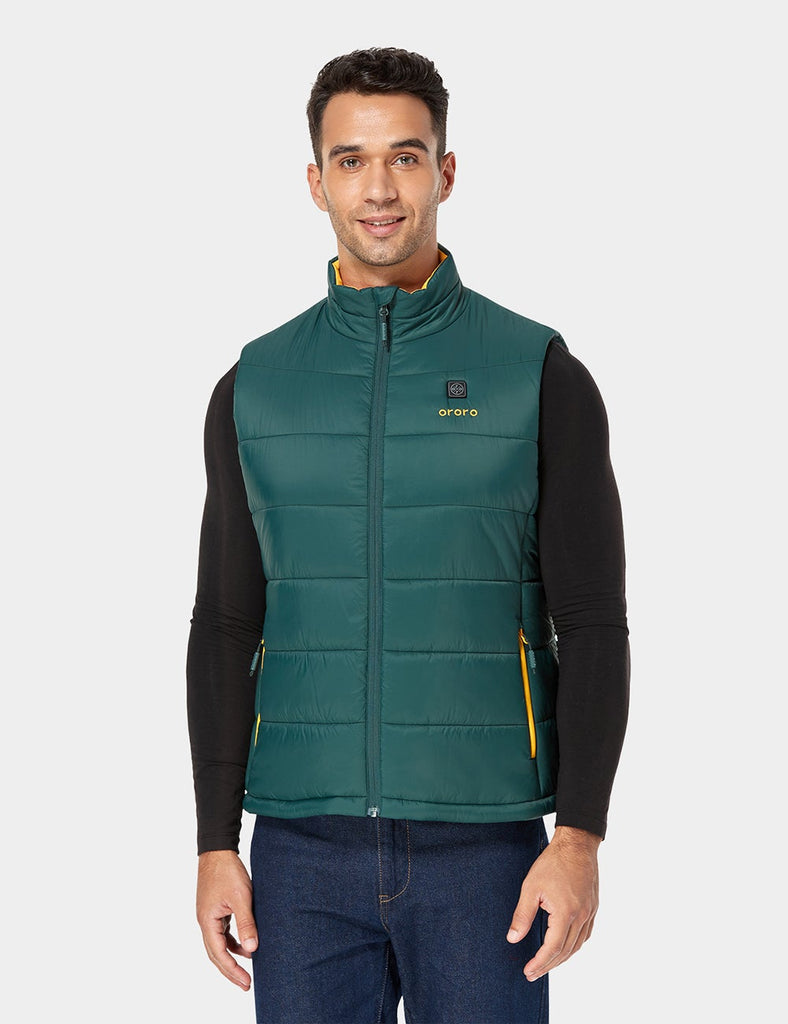 (Open-box) Men's Classic Heated Vest - Green with B19G Battery – ORORO