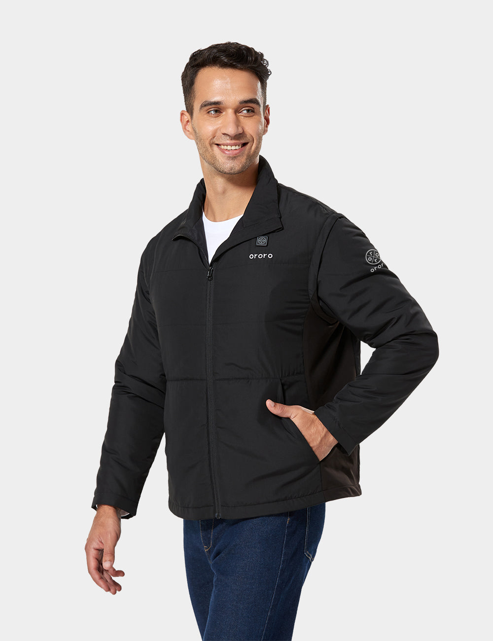 Men s Heated Golf Vest with Zip off Sleeves 10 Hours of Heat ororo