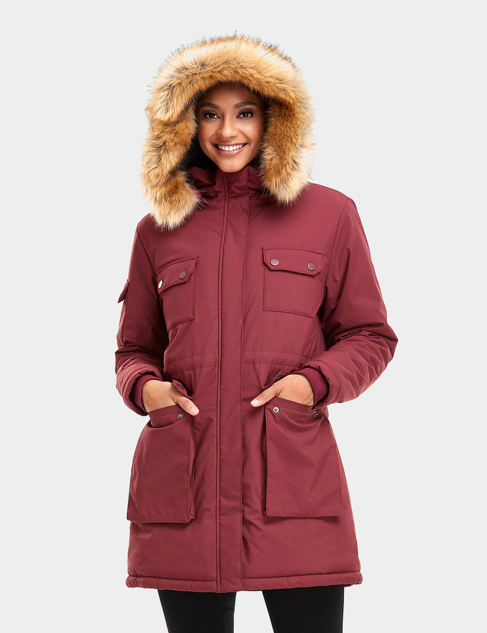 Red parka womens online