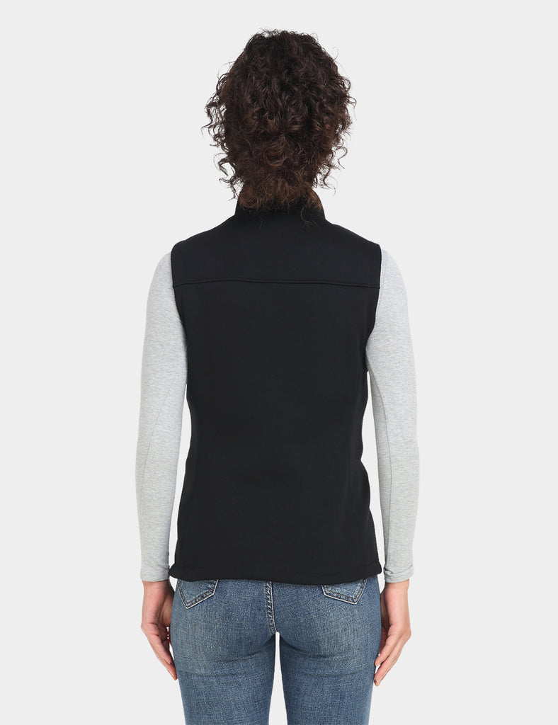 Women's Heated Fleece Vest - Black (Battery Not Included)