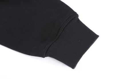 Rib-knit trim on cuffs