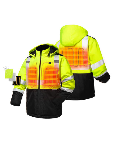 [ Men's Heated High-Visibility Work Jacket] view 1