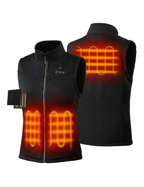 Women Heated Fleece Vest | Battery-Electric Heating | ORORO
