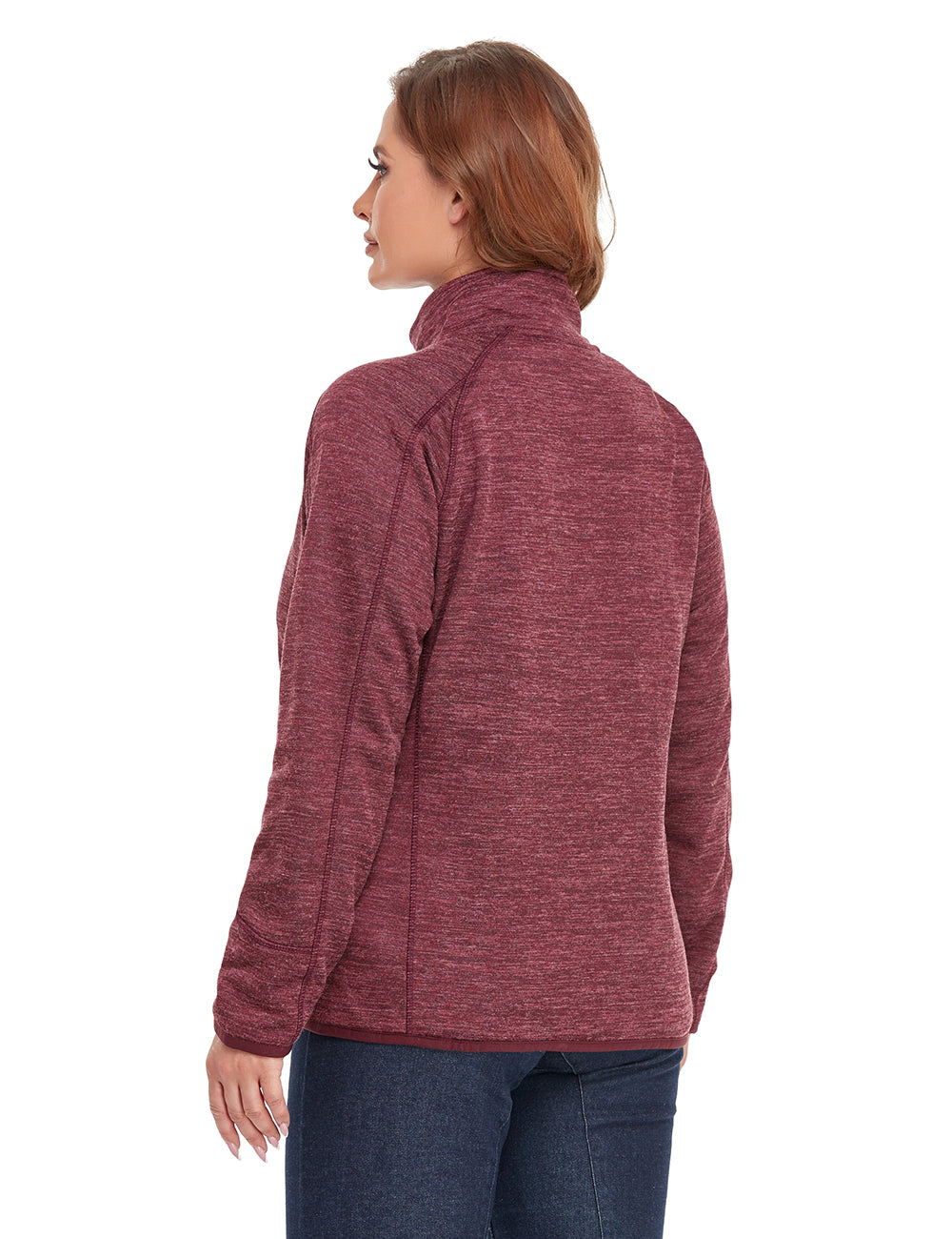 (Open-box) Women's Heated Fleece Jacket - Maroon